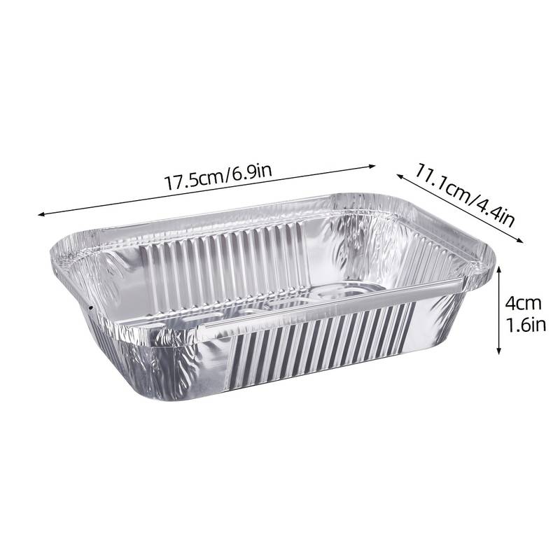 Lot de 100 Barquette en aluminium avec couvercle 420 ML